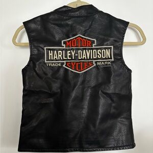 Harley-Davidson Black Faux Leather Jacket with logo